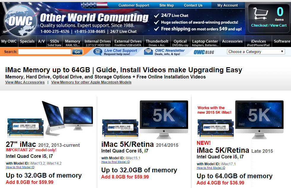 OWC 27" RAM Upgrades