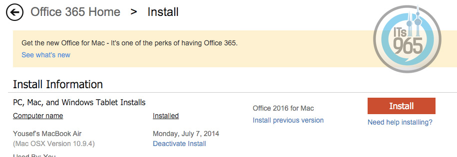 office365Instal